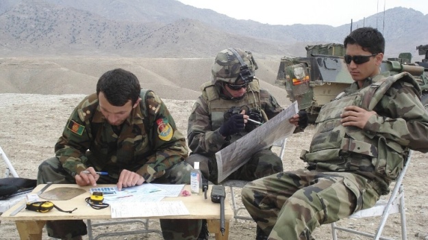 Sami (right) interpreted for the French and American military in Afghanistan